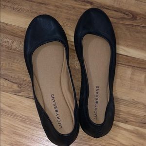 Lucky Brand 🍀 black leather flats